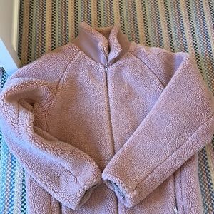 Brandy Melville fluffy fleece jacket rose colored
